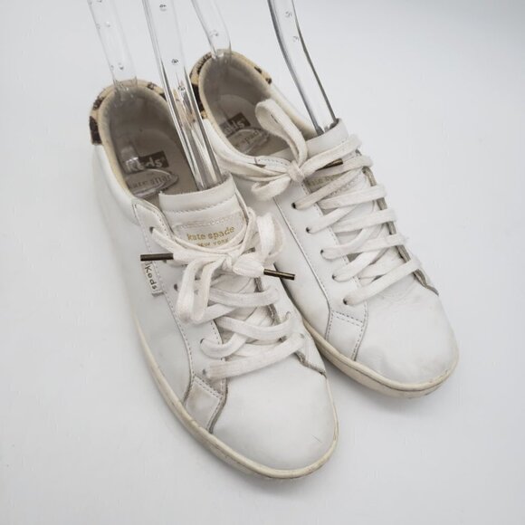 Keds x Kate Spade Ace Leather Leopard Sneakers Women's size 6 - Picture 4 of 12